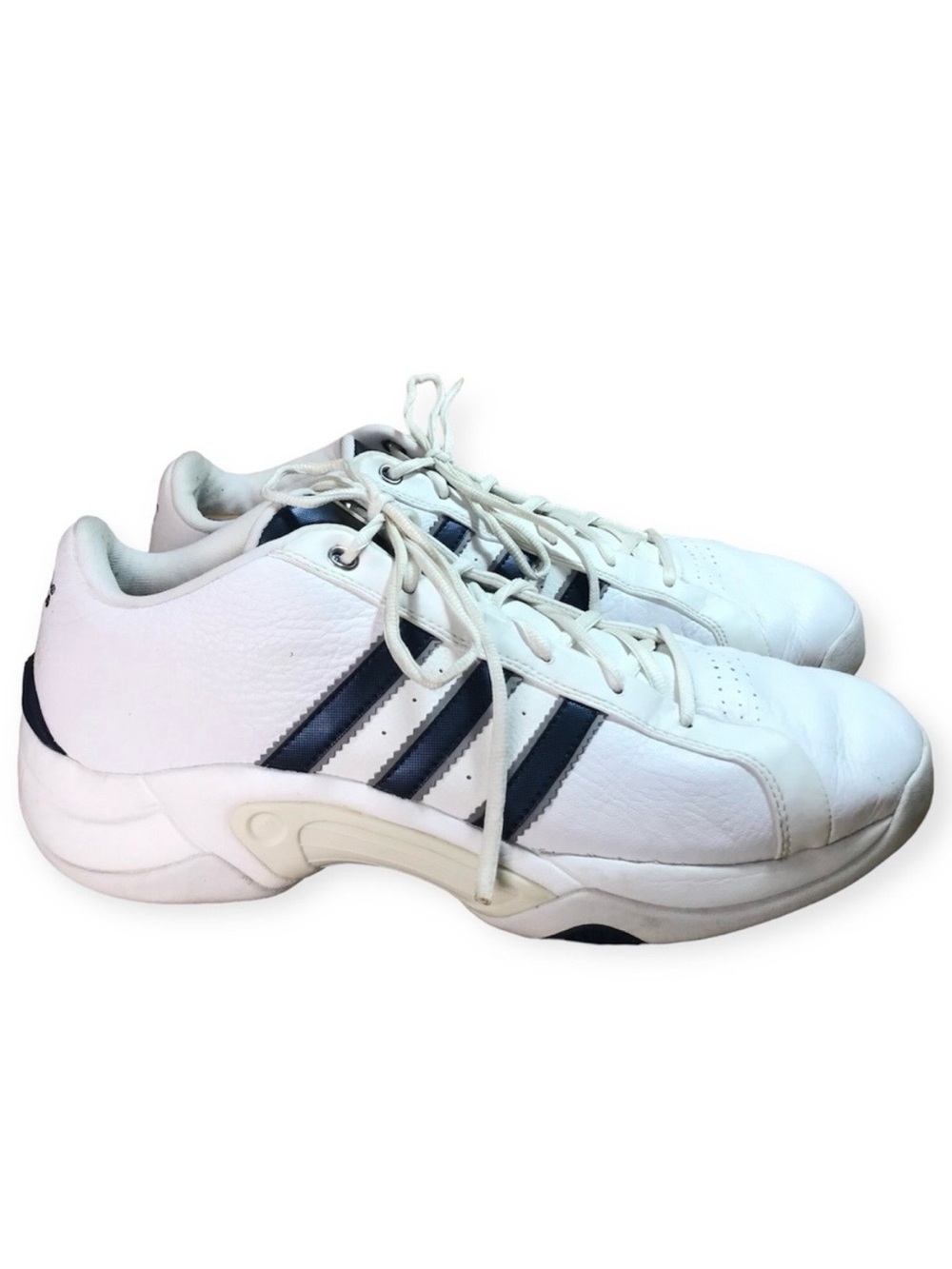 Adidas White & Blue Stripe Men's Shoes Size 13
